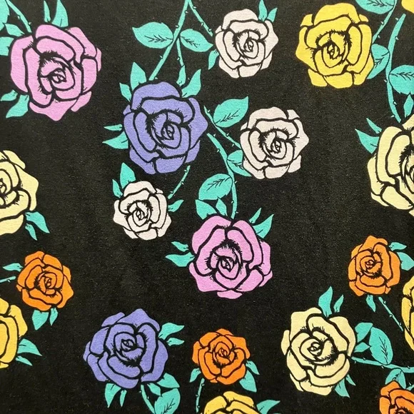 LuLaRoe Black and Yellow Bodycon Mini Dress Size S - Picture 5 of 6